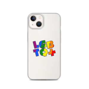 LGBTQ iPhone Hülle mit buntem Love-Print auf weißem Case