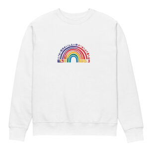 Limitierter Bio-Pullover mit LGBTQ Regenbogen-Print – fair & nachhaltig