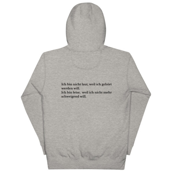 Zwischen Zeilen sichtbar Hoodie – still. stark. sichtbar. 2025 – Bild 2