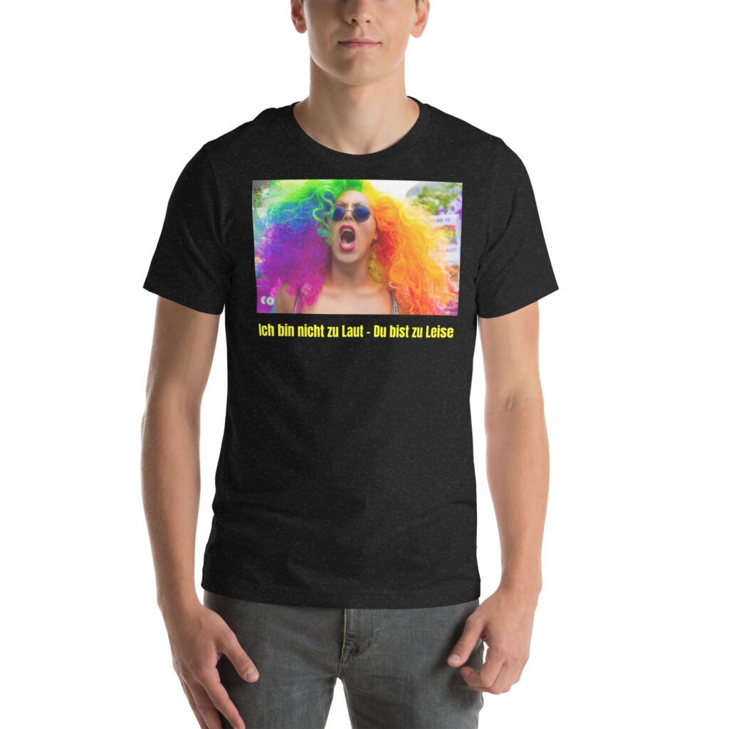 Unisex Pride T-Shirt mit LGBTQ-Statement und Motivaufdruck