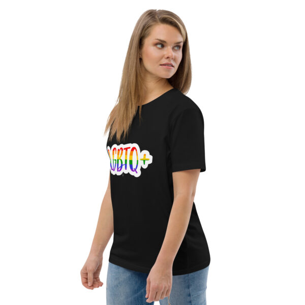 LGBTQ+ Shirt in Regenbogenfarben – Bio T-Shirt Unisex Schwarz 2025 – Bild 5